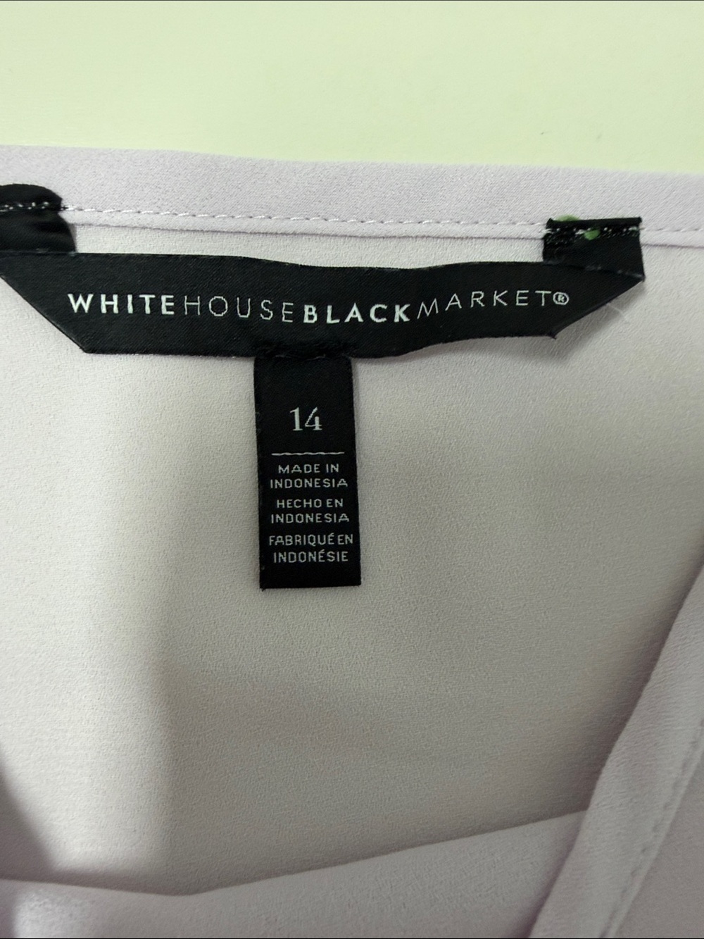 White House Black Market Sleeveless Tie-Neck Blouse With Camisole in Lilac - Picture 9 of 13